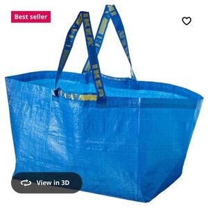 IKEA Set of 2 Frakta Large Blue Shopping Bags.